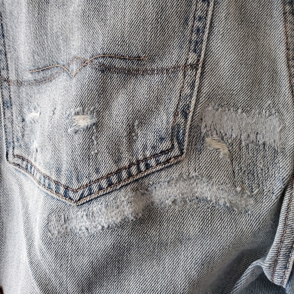 Lucky brand destroyed mid rise mom jeans 4 27 - Picture 10 of 12